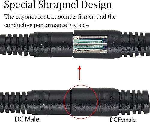 Miniatura 6 de Cable adaptador XT60 a CC XT60 macho/hembra a CC de 0.217 in x 0.098 in, macho/hembra, cable de carga XT-60 para monitor Fats-Hark Sky-Zone FPV,