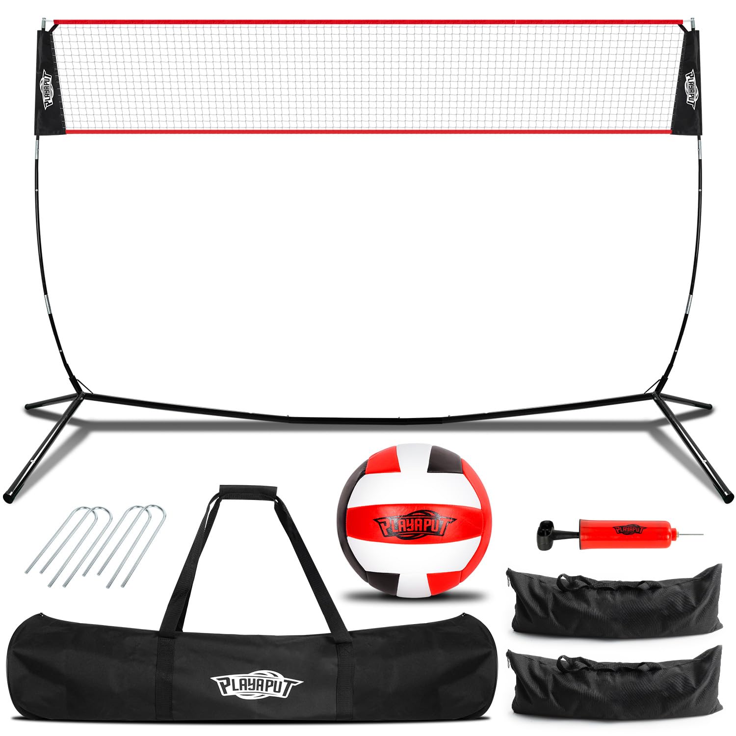 PLAYAPUT 20FT Freestanding Volleyball Training Net For