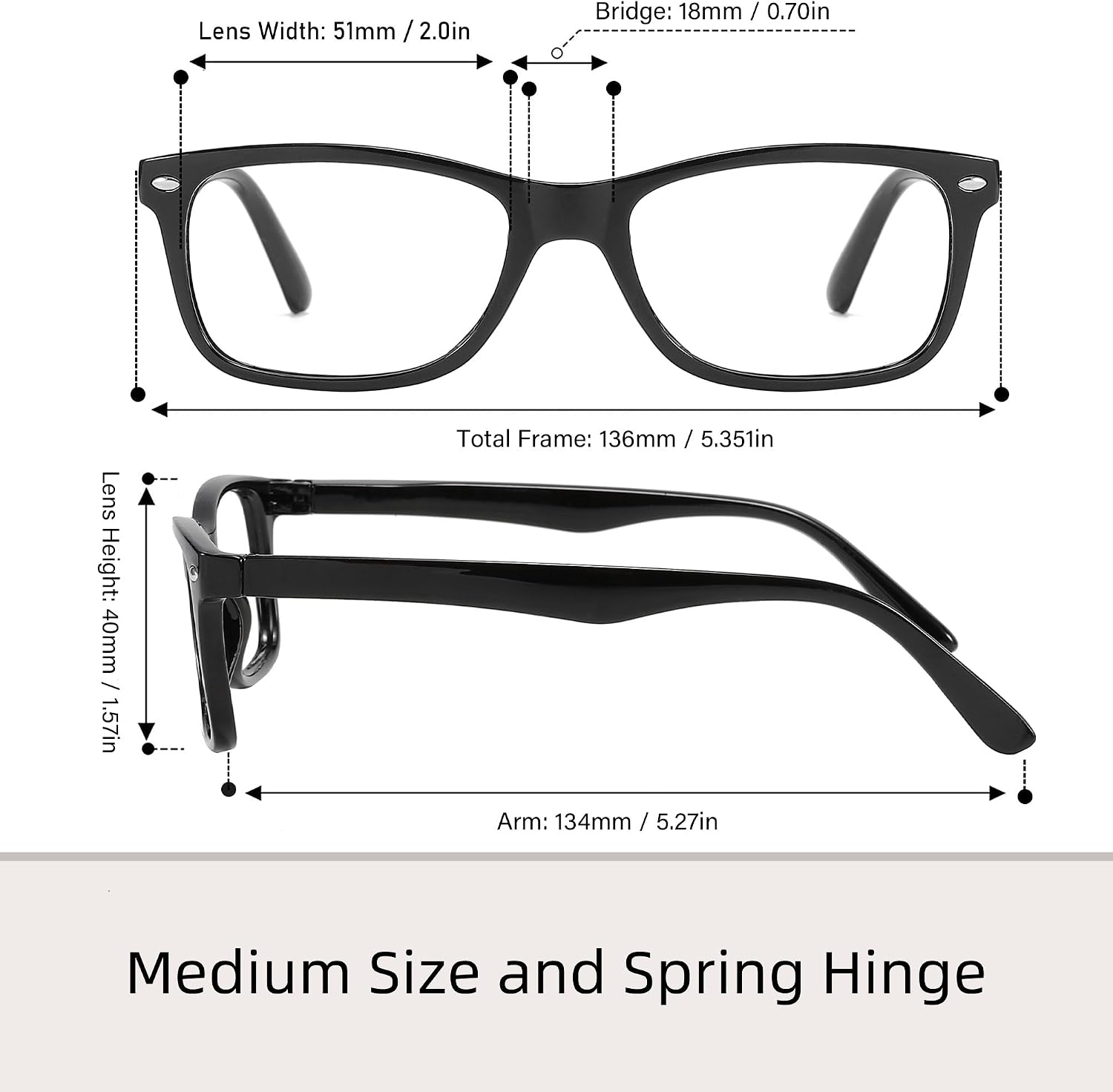 Przene Reading Glasses for Men Women Blue Light Blocking Readers Spring Hinges Lightweight Style Pack