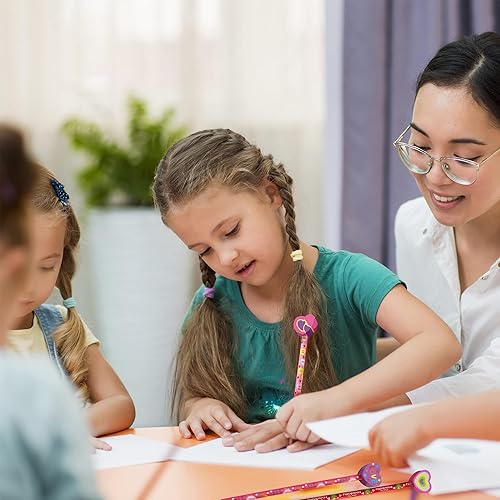 Miniatura 3 de CLWALP Juego de 24 lápices para el día de San Valentín con 24 borradores de corazón recuerdos de fiesta para el día de San Valentín recompensa de