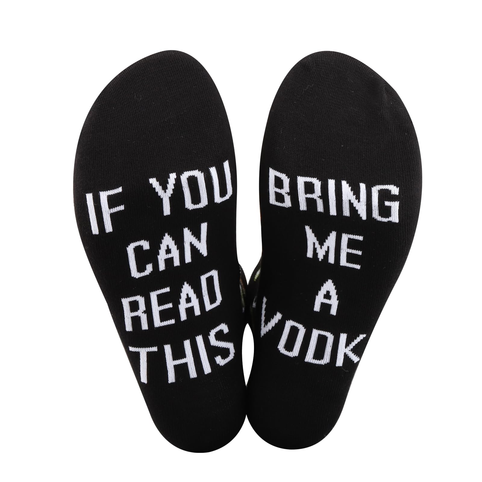 VAMSII 2 PAIRS Funny Novelty If You Can Read This Bring Me A Vodka Socks Vodka Lover Gift