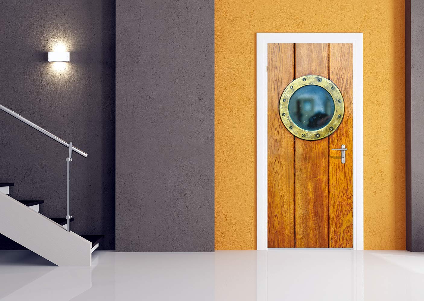 AG DESIGN Porthole Giant Wall Poster, Non Woven, Multi-Colour, 90 x 202 cm - Image 2