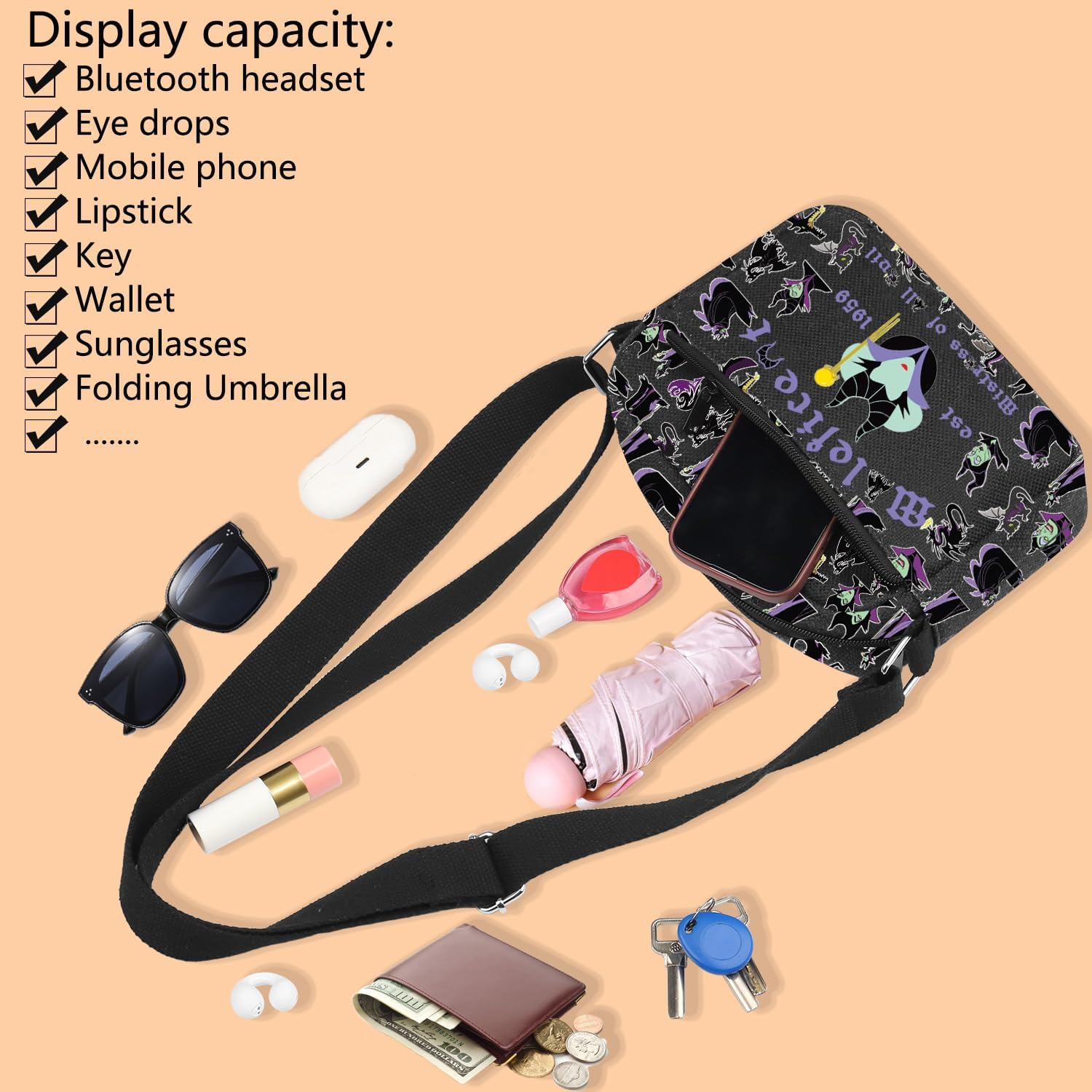 Villains Queen Crossbody Bag Villains Fan Gift Est 1959 Shoulder Bag Evil Queen Gift - Image 6