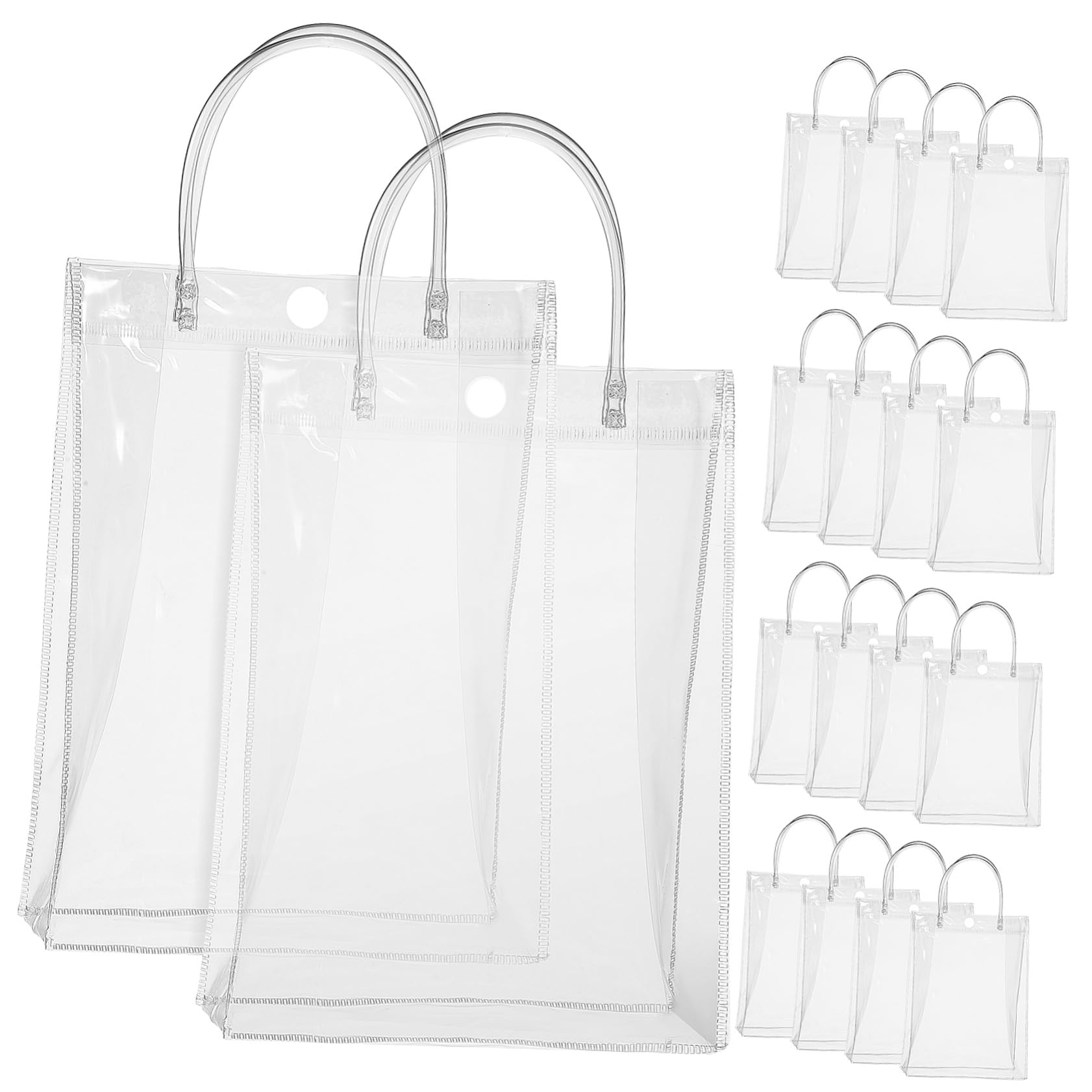 SEWOART De Fête En Plastique Avec Poignées 25 Sachets Coniques Pour Bonbons Pour Articles De Taille Moyenne Et Petite
