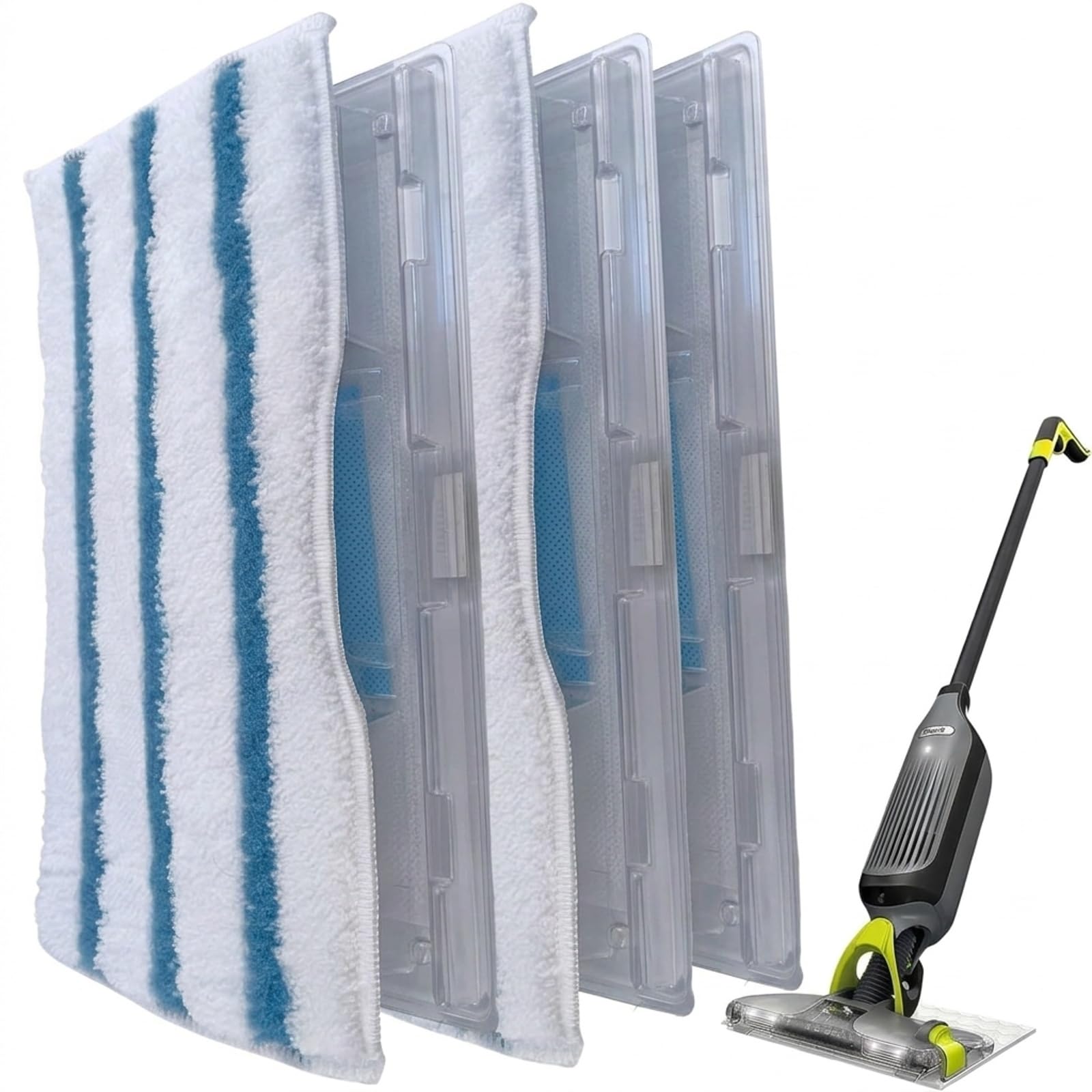 SHYSBV Reusable Microfiber Pads 3 Sets, Washable Refills for Shark VacMop