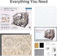 Vista 8 de RoWood Rompecabezas 3D para adultos, kits de modelos para adultos para construir, rompecabezas de madera, regalos de cumpleaños de Navidad - Marble