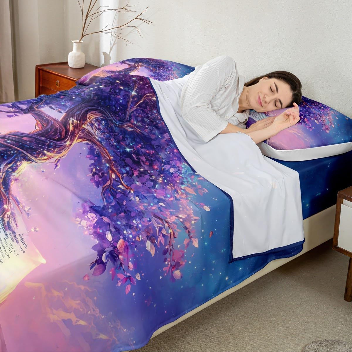 Erosebridal Magical Tree Book Bed Sheets Set image 5