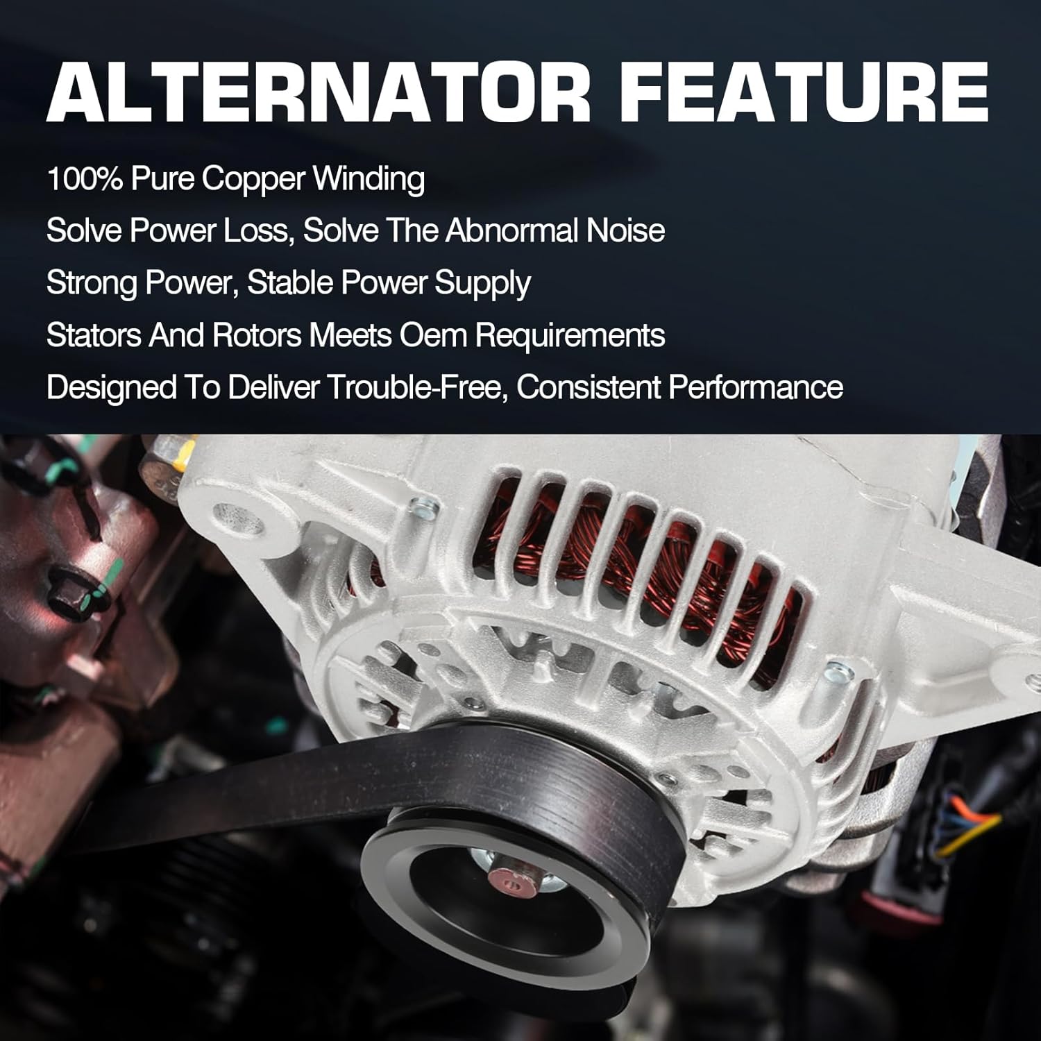 13806N 27060-20090 100 Amp Alternator for Toyota Avalon 1998-1999,for Toyota Sienna 1998-2003 Automotive Alternators Replace#OE 13806,101211-7670,121000-3800,27060-0A040,27060-0A040-84,27060-20090-84