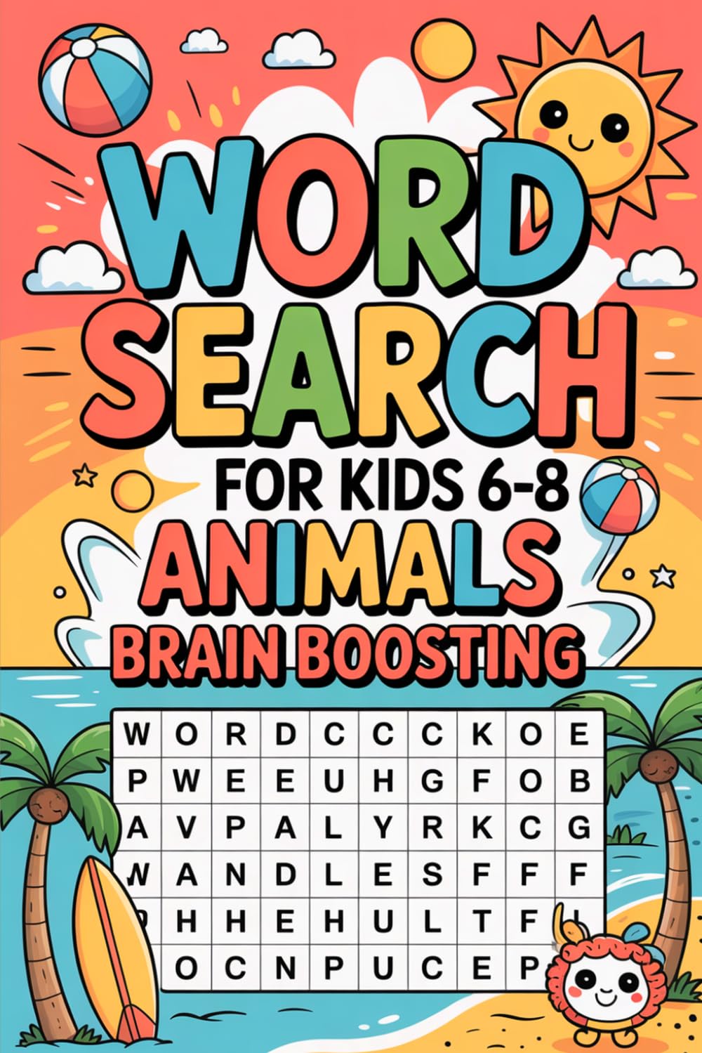 Word Search For Kids 6-8 Animals Brain Boosting