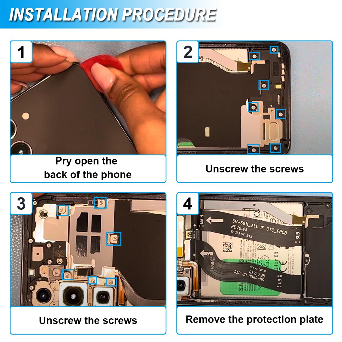 Galaxy S23 5G Port de Charge USB Type C Remplacement Connecteur Station d'accueil SM-S911B