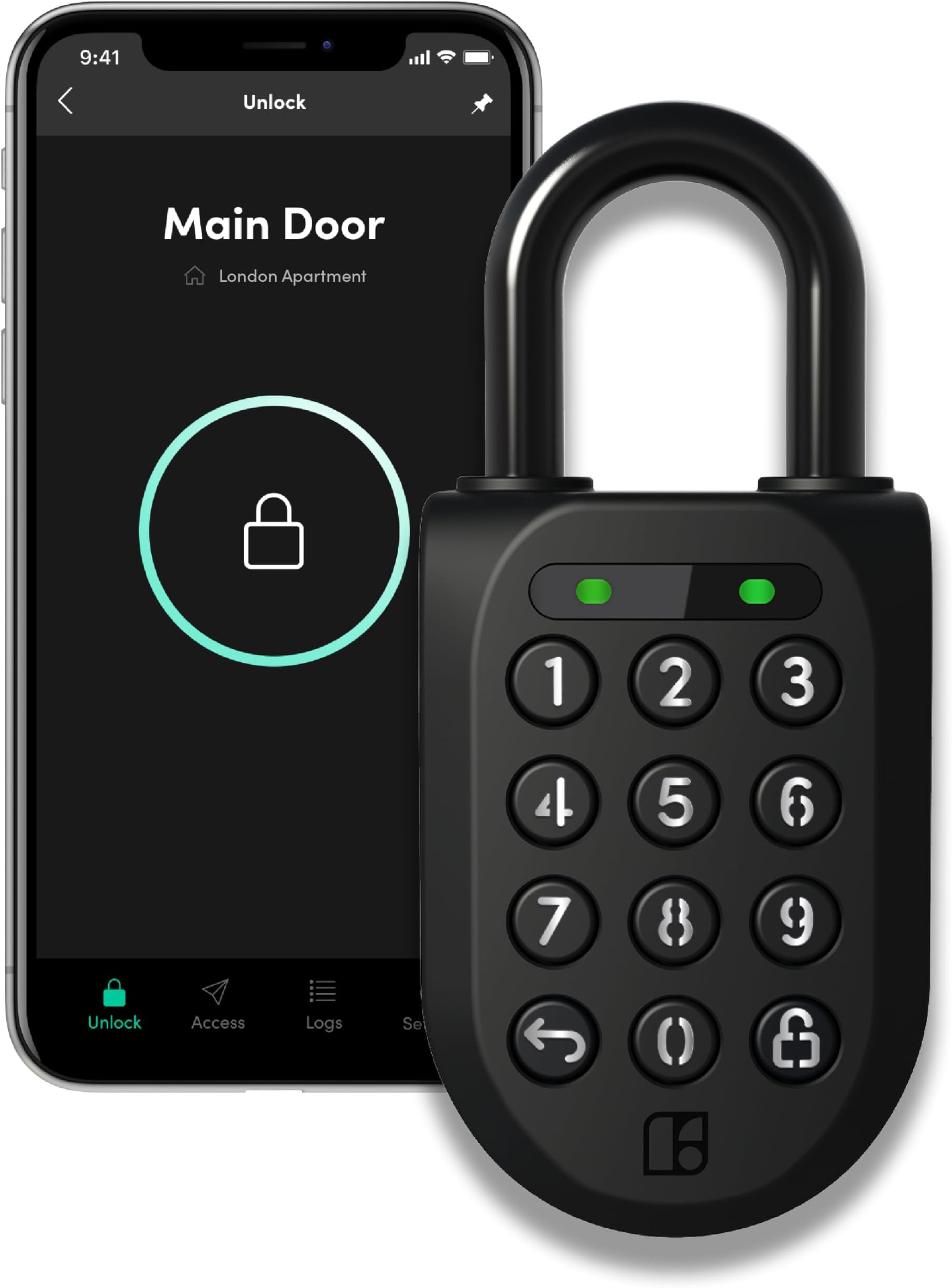 igloohome Smart Padlock 2 SP2, Rechargeable Bluetooth Keyless Lock, IP67 Waterproof Outdoor, PIN Code Access, No WiFi Required, Heavy Duty