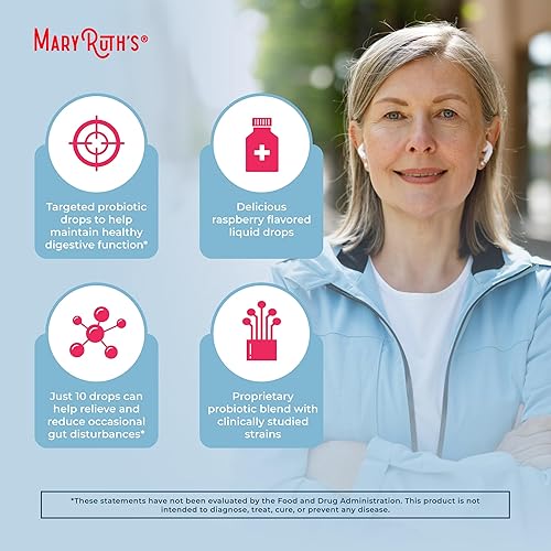 Miniatura 6 de MaryRuth Organics USDA Organic 40 gotas líquidas probióticas para mujer  Probióticos para la salud digestiva  Problemas gastrointestinales