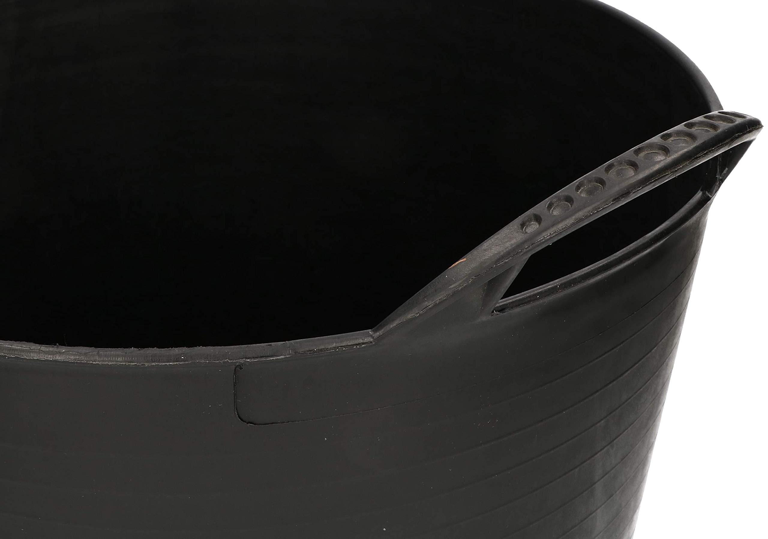 KOTARBAU® Cestino da giardino in gomma elastico, 55 l, con manici, universale, flessibile, colore: nero