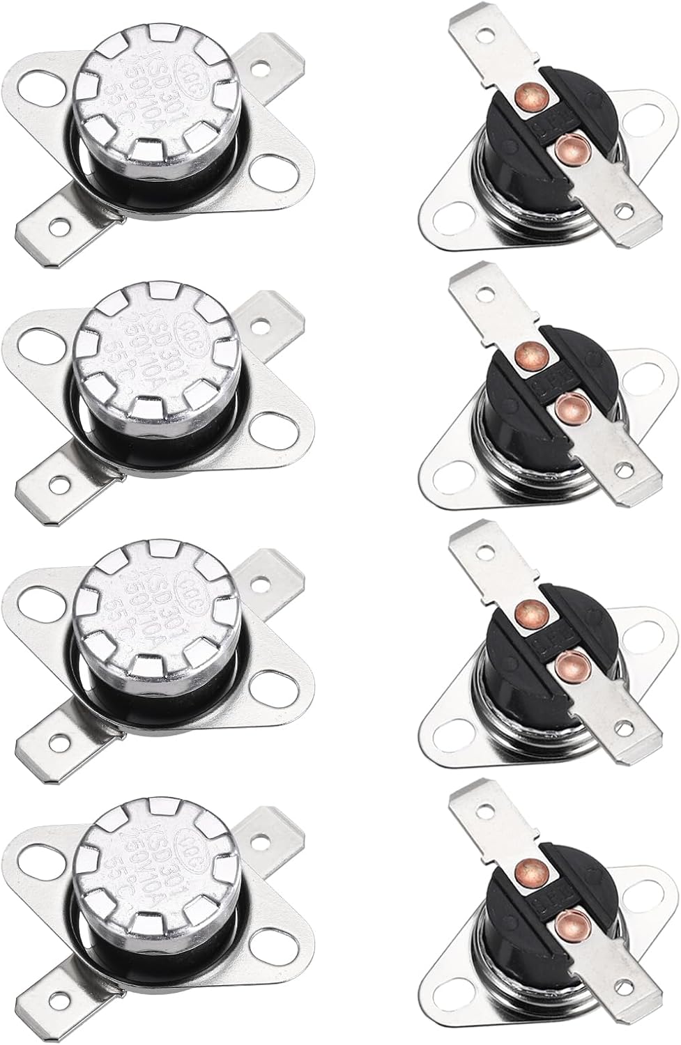 Sourcing Map KSD301 Thermostat 200°C – NC-Temperaturschalter 10A, 2 Stück Mit Schnappscheibe