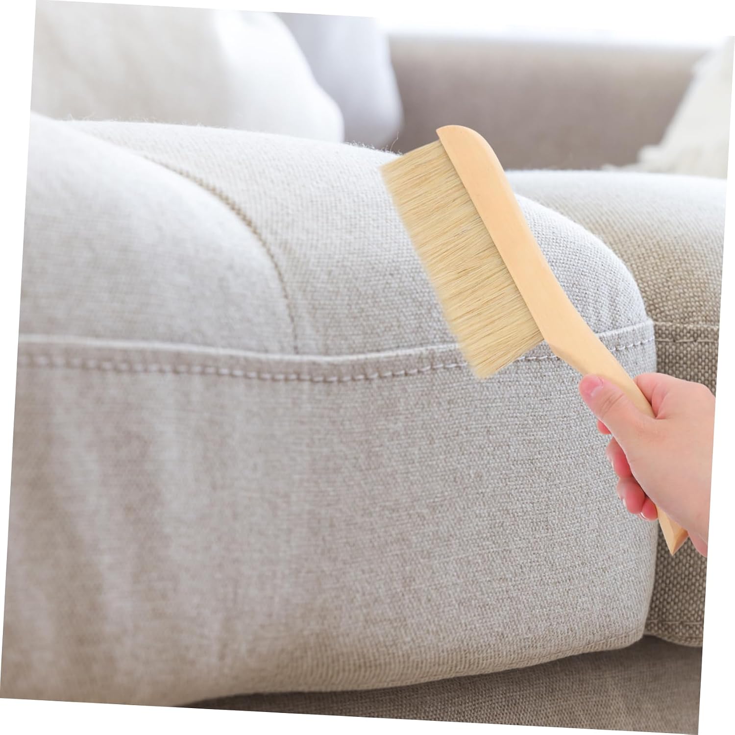 BESTOYARD Wooden Handle Small Bristle Dust Brush for Cleaning Instruments Furniture and Tight Spaces Soft Bristles for Gentle Care of Piano Guzheng and Keyboard Surfaces