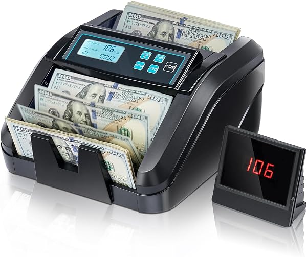 MUNBYN IMC51 Money Counter Machine Value Count, Add+Batch Mode Bill Counter