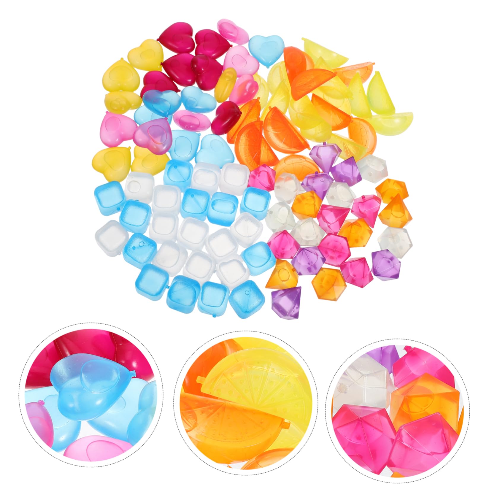 Cabilock 96pièces Glaçons Réutilisables Plastique Transparent Recongelables Et Lavables Pour Boissons Fraîches Sacs à Lunch Et Glacières