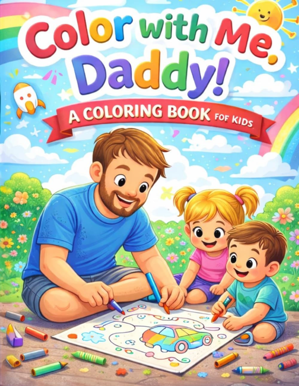 Color With Me, Dad: Coloring Book for Kids Ages 4–8 | Fun Father and Child Activities | Creative Family Moments: Heartwarming scenes of dads and kids ... adventures, and bonding through creativity