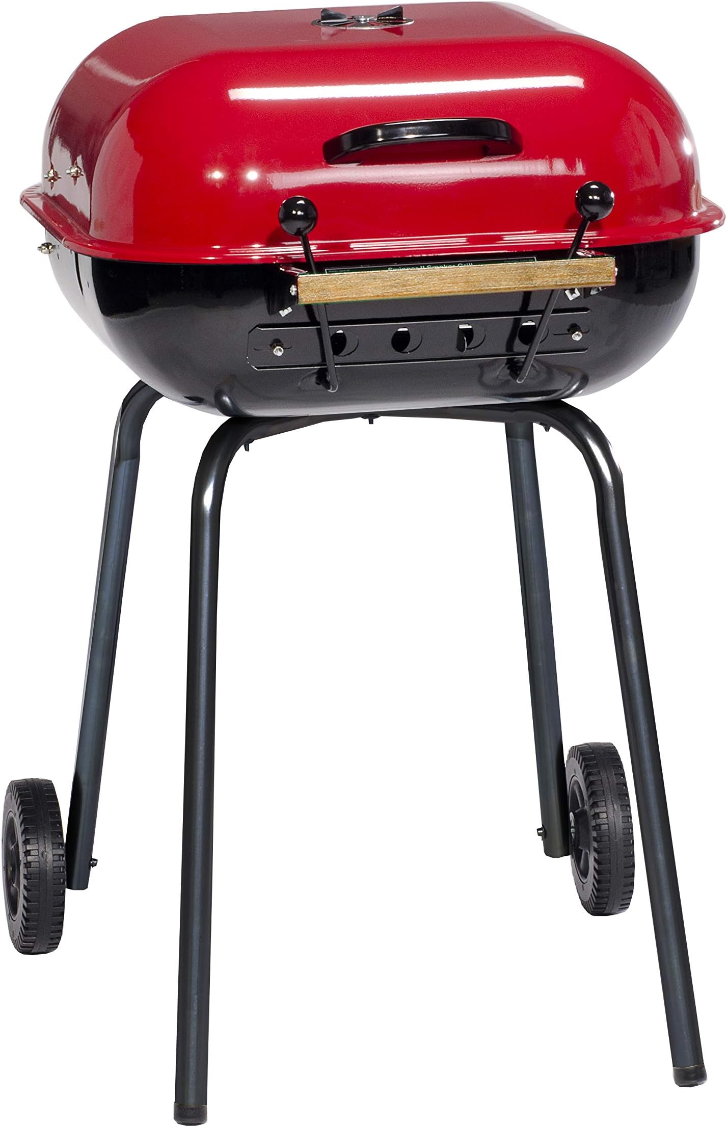Americana The Swinger with an adjustable six-position cooking grid in red