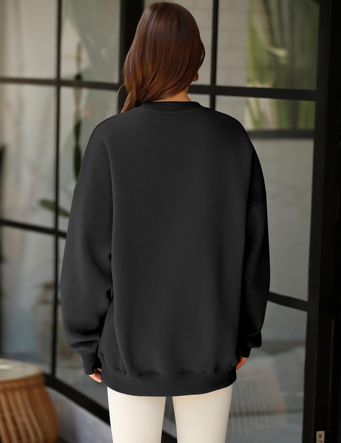 LOMON Oversized Sweatshirt for Women Crewneck Long Sleeve Casual Fleece Tops Graphic Hoodies Pullover Sweater - Image 4