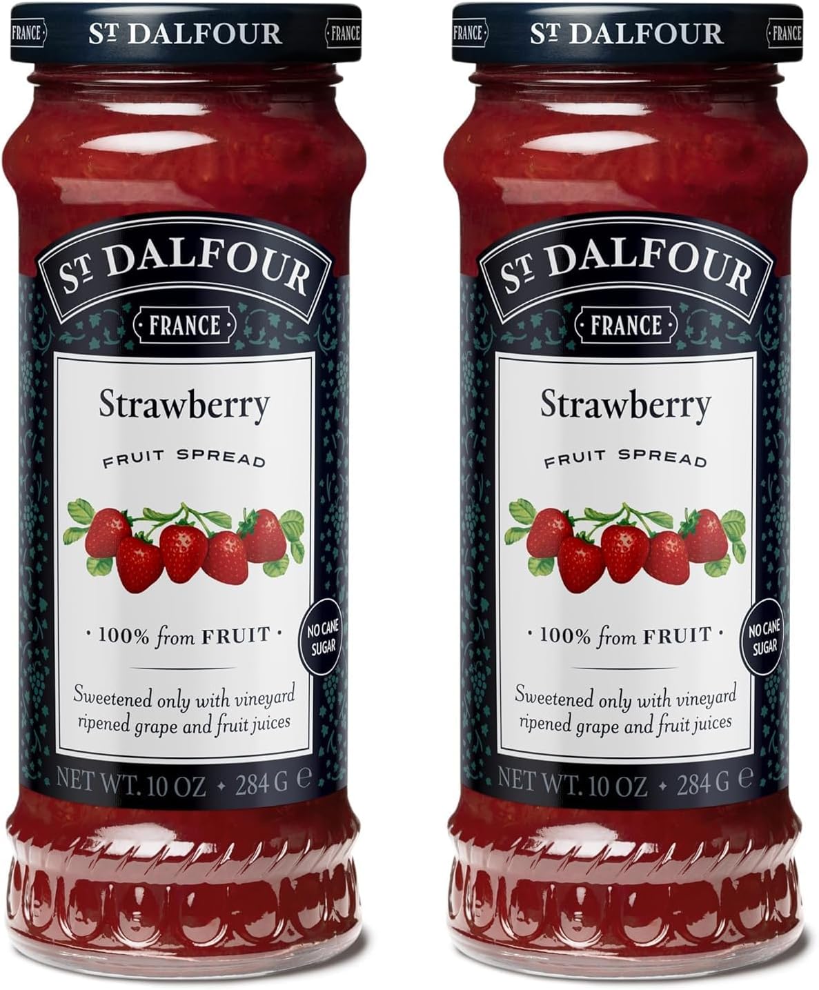 Strawberry Fruit Spread - 10oz - 100% from Fruit, No Artificial Ingredients, Non-GMO, No Cane Sugars, All Natural - Pack of 2