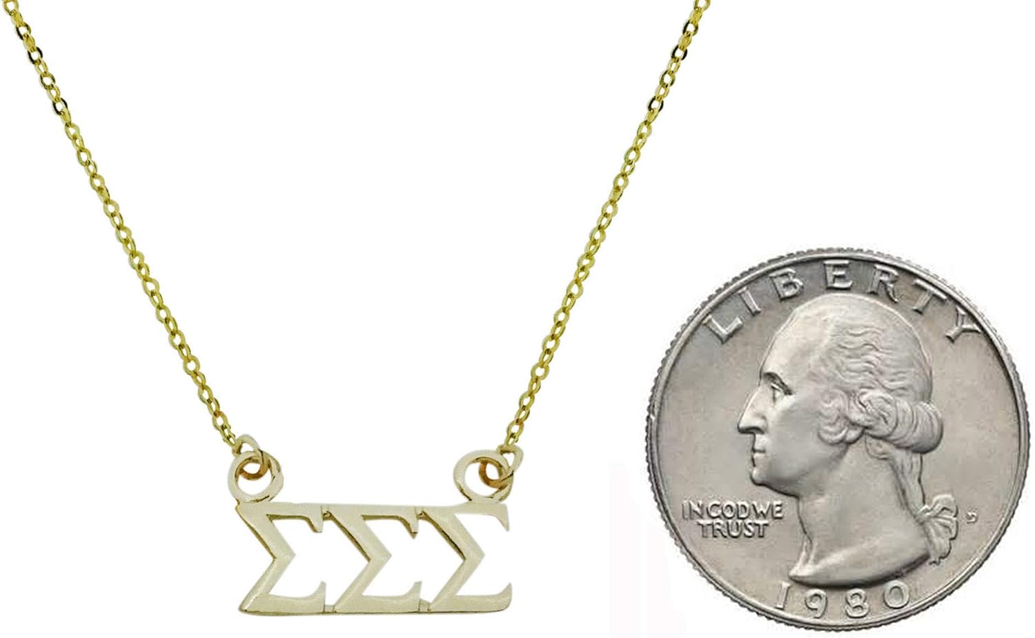 Tri Sigma Sigma Sigma Greek Sorority Lavalier Necklace Pendant Sorority Floating Necklace
