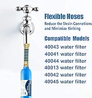 Vista 6 de 2 Packs of RV Inline/Marine Water Filter With Flexible Hose Protector, NSF Certified, Dedicated for Gardening, RVs, Campers, Trailer, Compatible