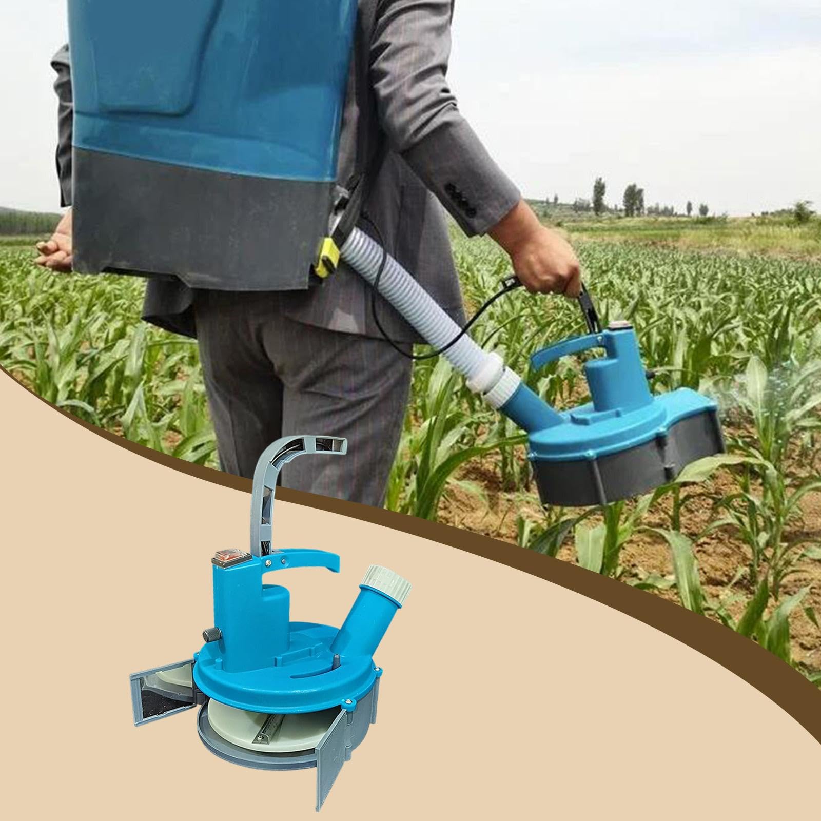 Testa di Spandimento Elettrico per Fertilizzanti con Maniglia, Attrezzatura Agricola, Spandiletame Elettrico per E Cortili, Testa Rotonda
