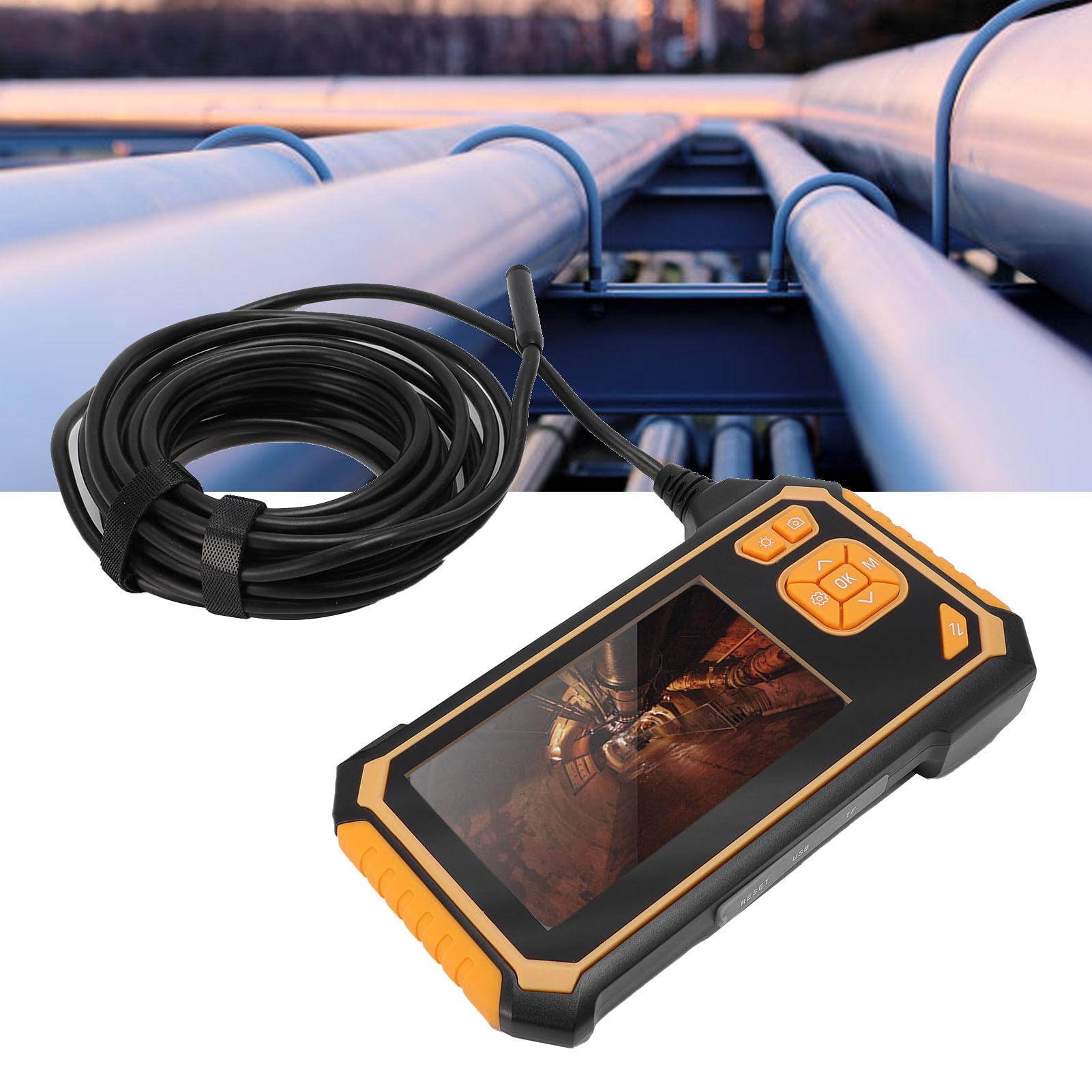 Mingzhe Endoscope Camera with 8mm Lens, 4.3 Inch Color LCD Display for