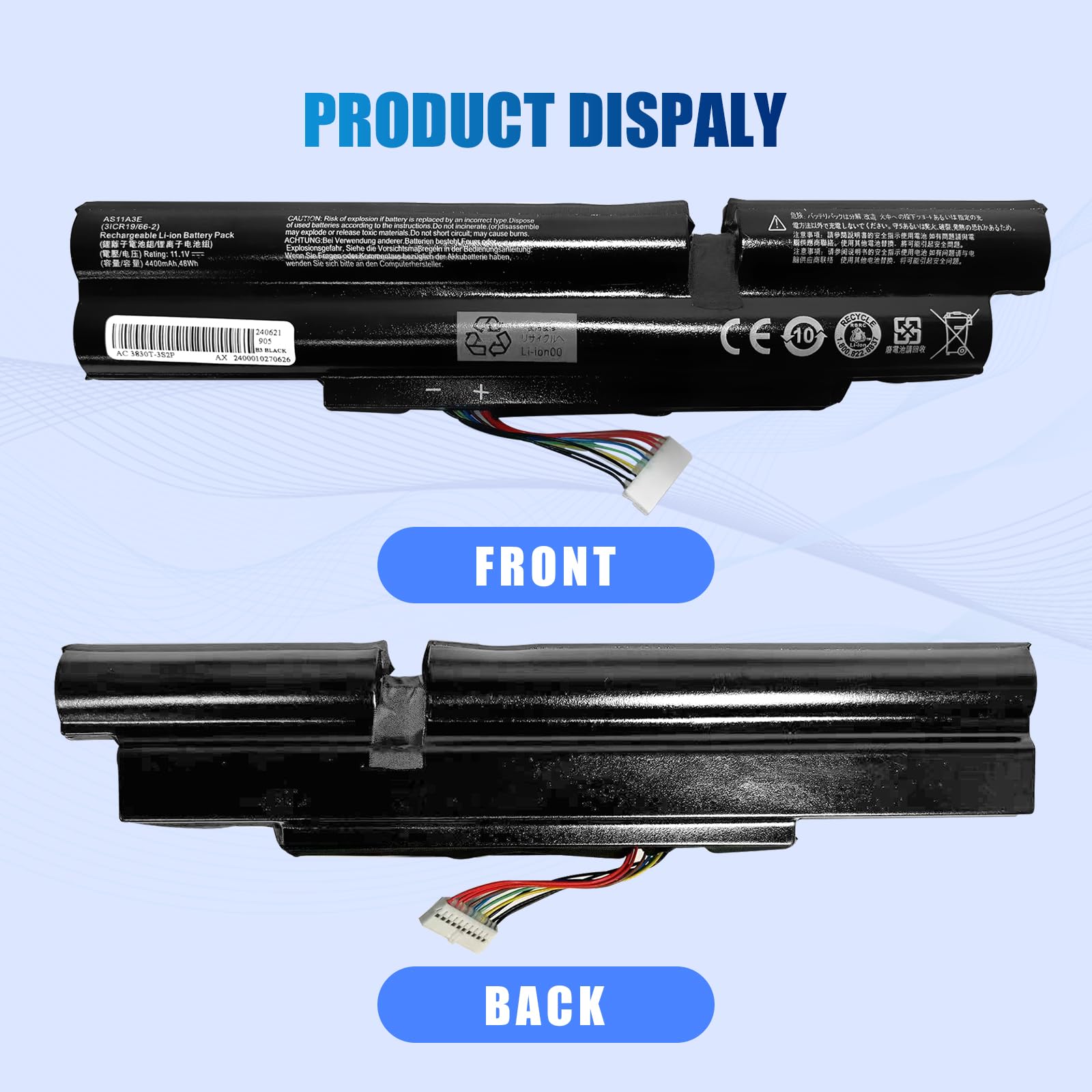 6cell 11,1 V 4400 mAh AS11A3E AS11A5E Batterie per computer portatili per Acer Aspire 3830TG 3830T 4830T 5830T 5830TG 4830TG
