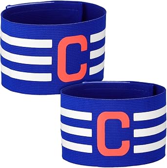 2pcs Soccer Captain Armbands Pack Football Elastic Armband, Adjustable Captain Bands