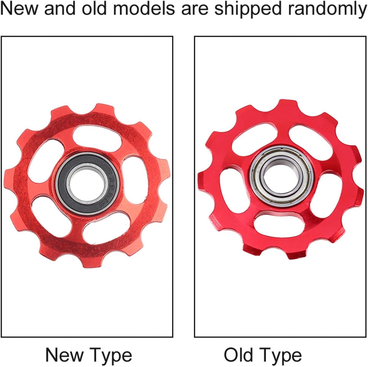 Derailleur Pulley Wheels, 2PCS 11 Speed Replacement Set, Wheel Assembly for Mountain Biking Road Cycling Commuting Bike Repair Activities(red)
