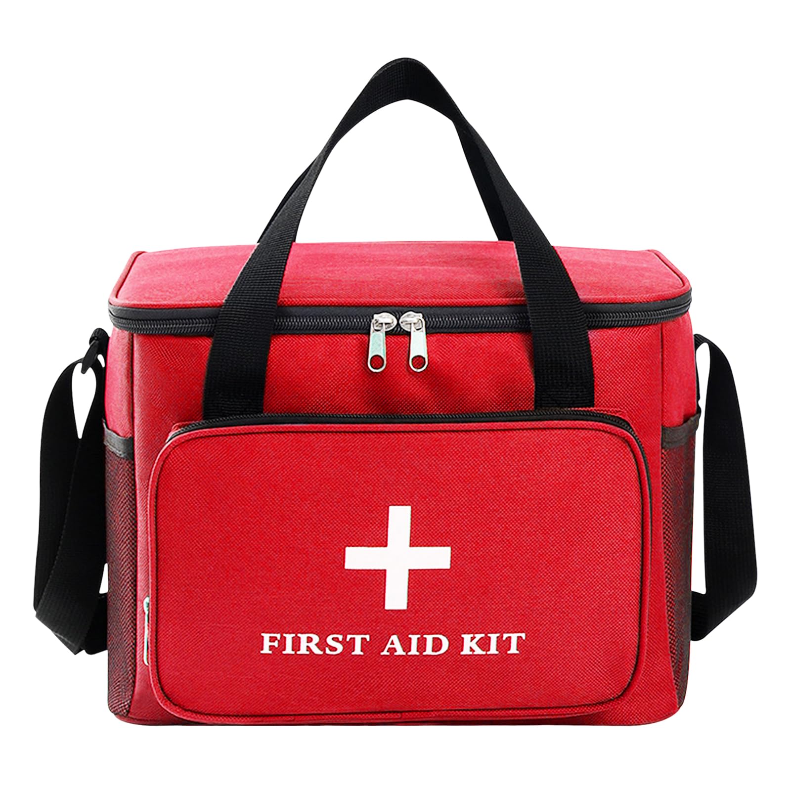 Reiseapotheke Tasche 14L,Medikamententasche XXL,Erste Hilfe Tasche Leer,mit Griff/Crossbody Schultergurt, Wasserdichtem, für Zuhause, Schule, Auto, Reisen, Camping, Wandern (Rot)