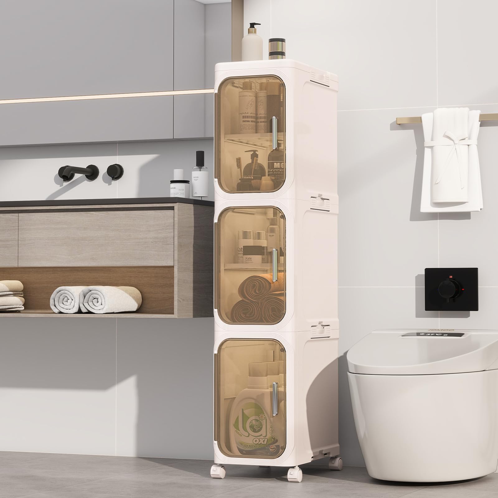 Neathub 3 Tier Slim Bathroom Storage Cabinet - accent furniture | Mubboo