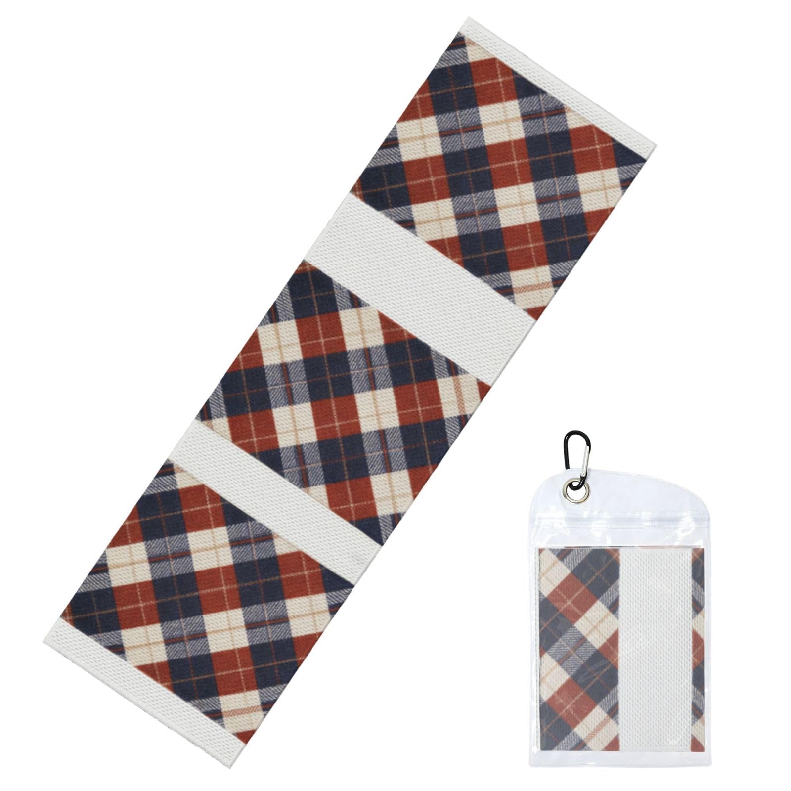DUYIOKH Plaid Diamond Fabric Pattern Print Cooling Towel, Portable Towel for Gym Workout Golf Beach World Cup Sports Hot Weather