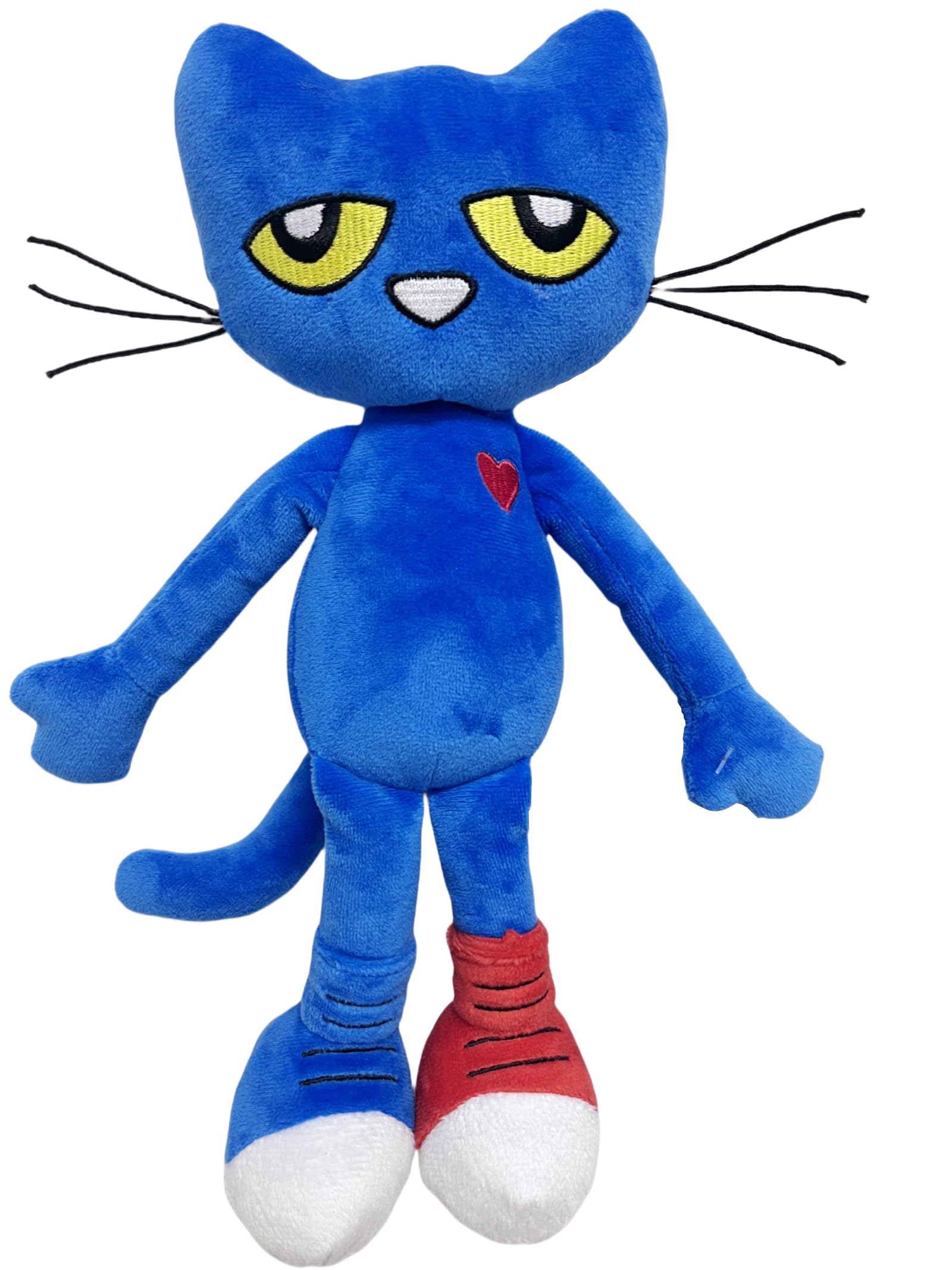 LIAOLI Cat Plush Cuddly Toy Small, Blue Anime Cat Soft Plushies, Anime Stuffed Figure Doll Teddy Toy Gift for Kid Adults