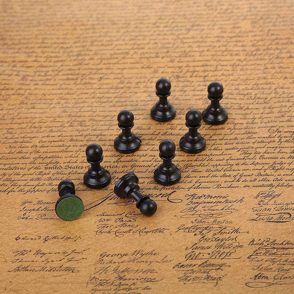 Wytino Chess Game,Plastic Chessmen Set International Chess Game Complete Chessmen Set Black&White(74mm) - Image 4