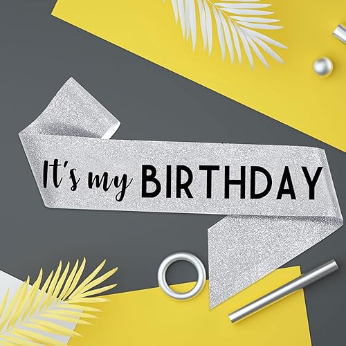 Miniatura 6 de Banda de cumpleaños Banda It's My Birthday Decoraciones de cumpleaños para mujeres, cumpleaños, niñas, accesorios de cumpleaños, decoraciones