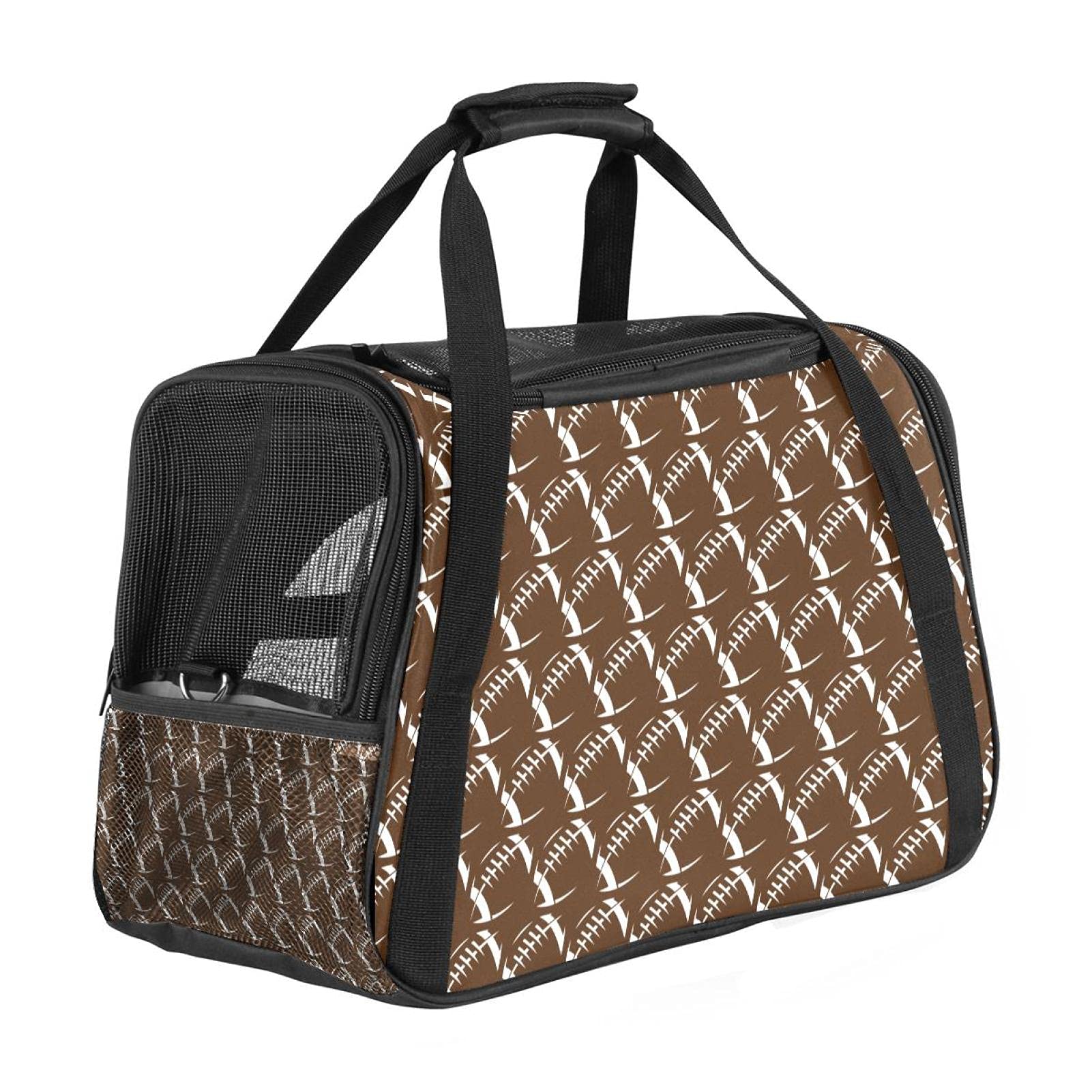 Sac de transport pour chat et chien imprimé football approuvé par avion