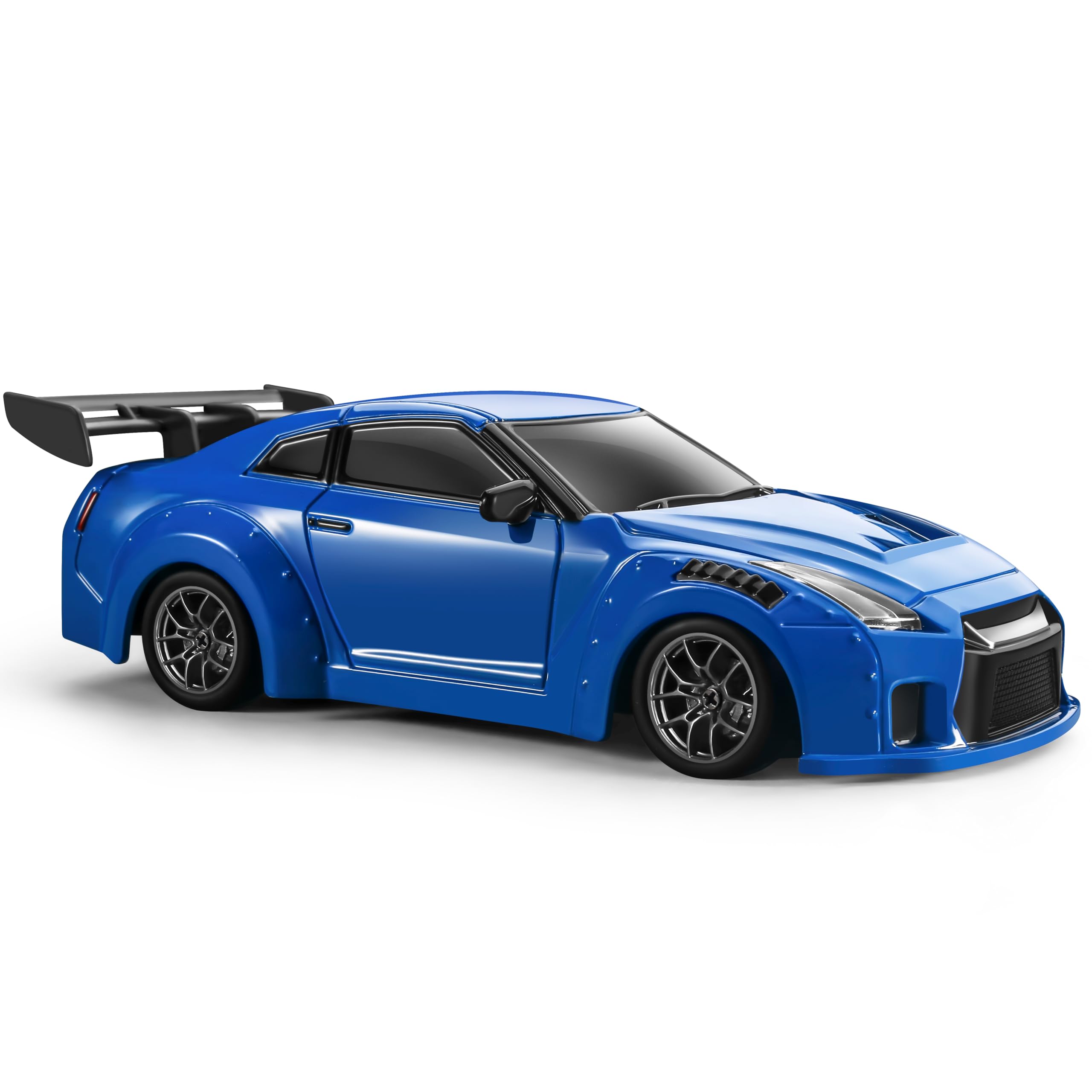 ACAMMZAR Coche Teledirigido Drift con Giroscopio, 1:43 Mini Proporcional Completo 4WD 18KM/H RC Drift Coche, con Luces LED, Gyro, RC Cars para Adultos Niñas, Azul