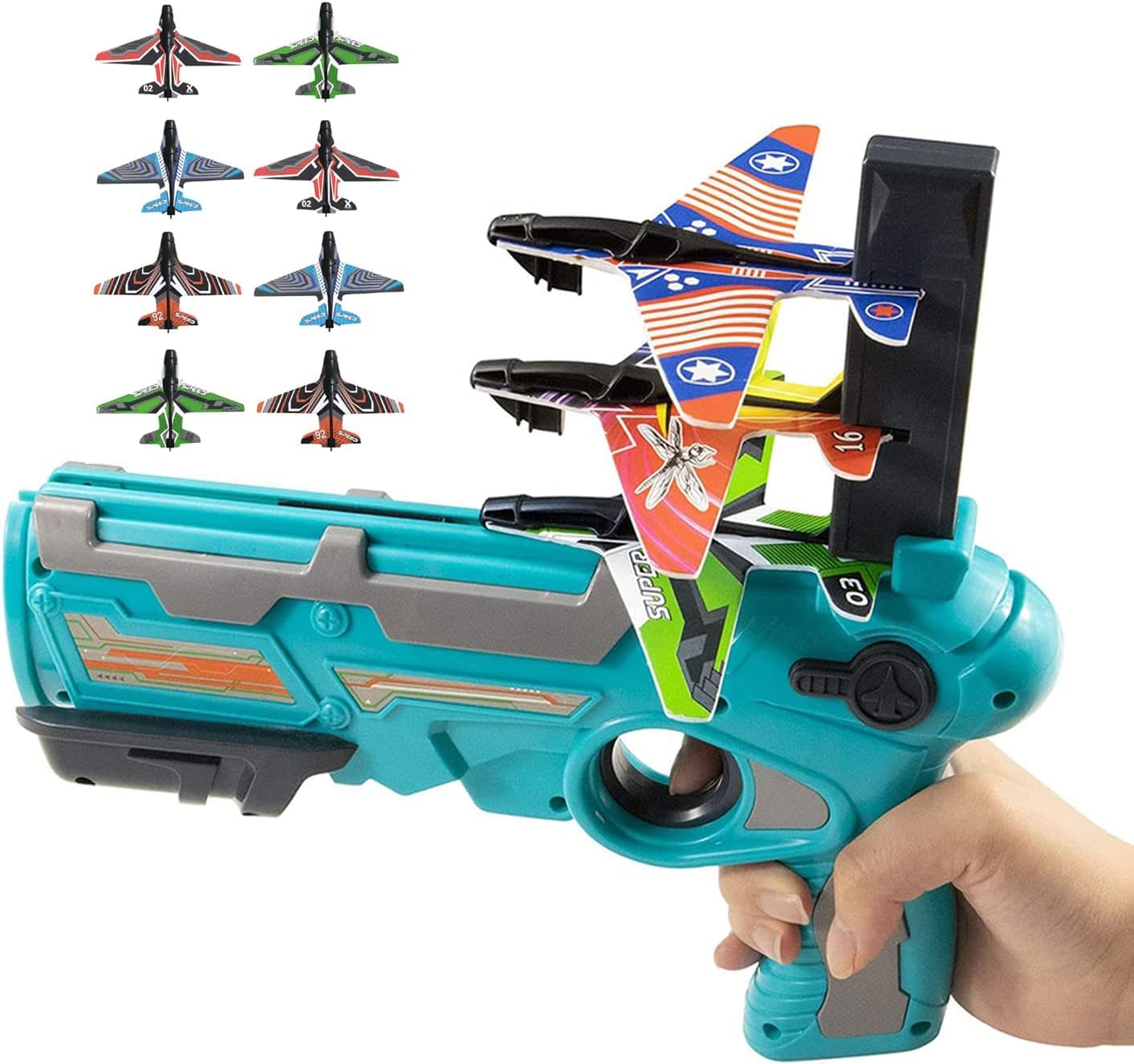 Play Vista Airplane Launcher Gun,Shooting Guns,Air Battle Gun,Toy Gun with Foam Glider Planes,Plastic Gun,Unbreakable Plastic Gun, Aeroplane Toys,Games,Papers Foam Slippers,for Childrens,Kids,Boys (B0CTQ66CKH) Amazon Price History, Amazon Price Tracker