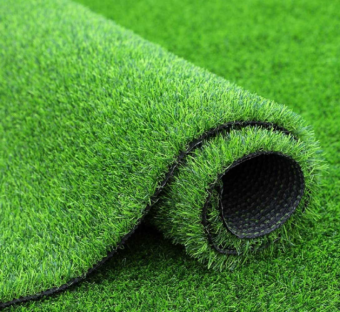 Prato Sintetico Manto Erboso Rotolo Erba Artificiale Realistica Giardino Tappeto Erboso Sintetico Anti UV Atossico Drenante Ideale per Viali Piscina Terrazzo Aree Giochi (4 x 5 m)