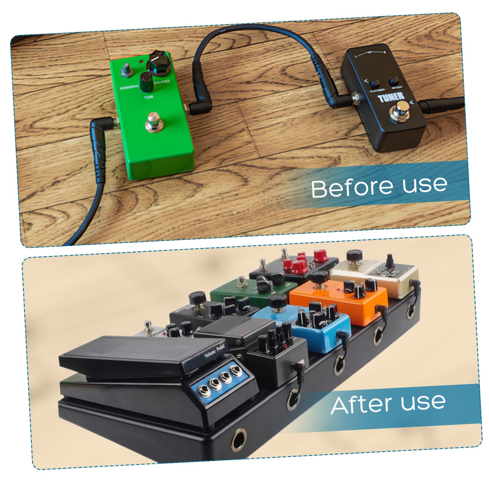BESPORTBLE Effektboard Für Gitarre Mit Ständer Und Netzteil Pedalhalterung Und Tasche Gitarreneffektzubehör Für Transport Und Aufbewahrung