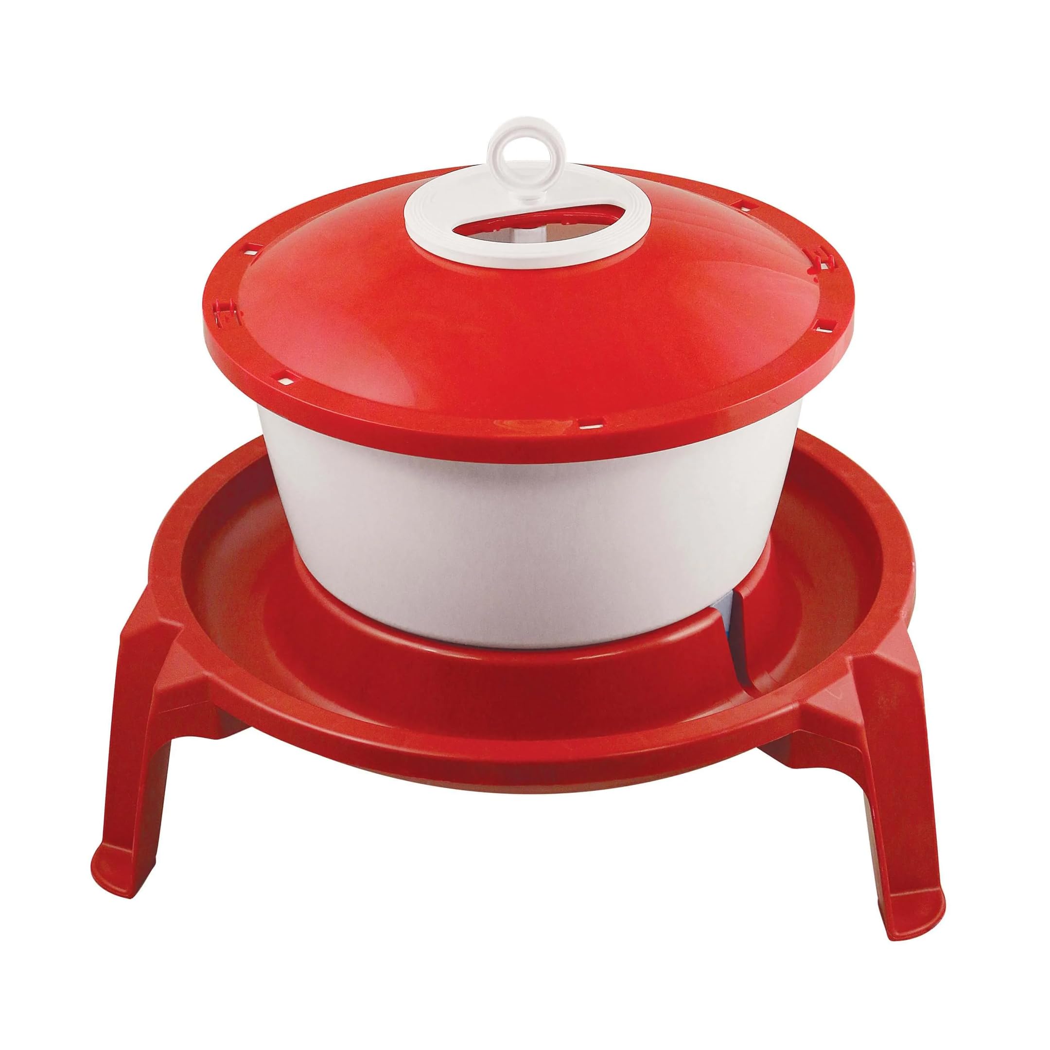 Bebedero Cubo de 6 litros para gallinas - Bebedero con Patas para Aves de Corral - Plástico Resistente