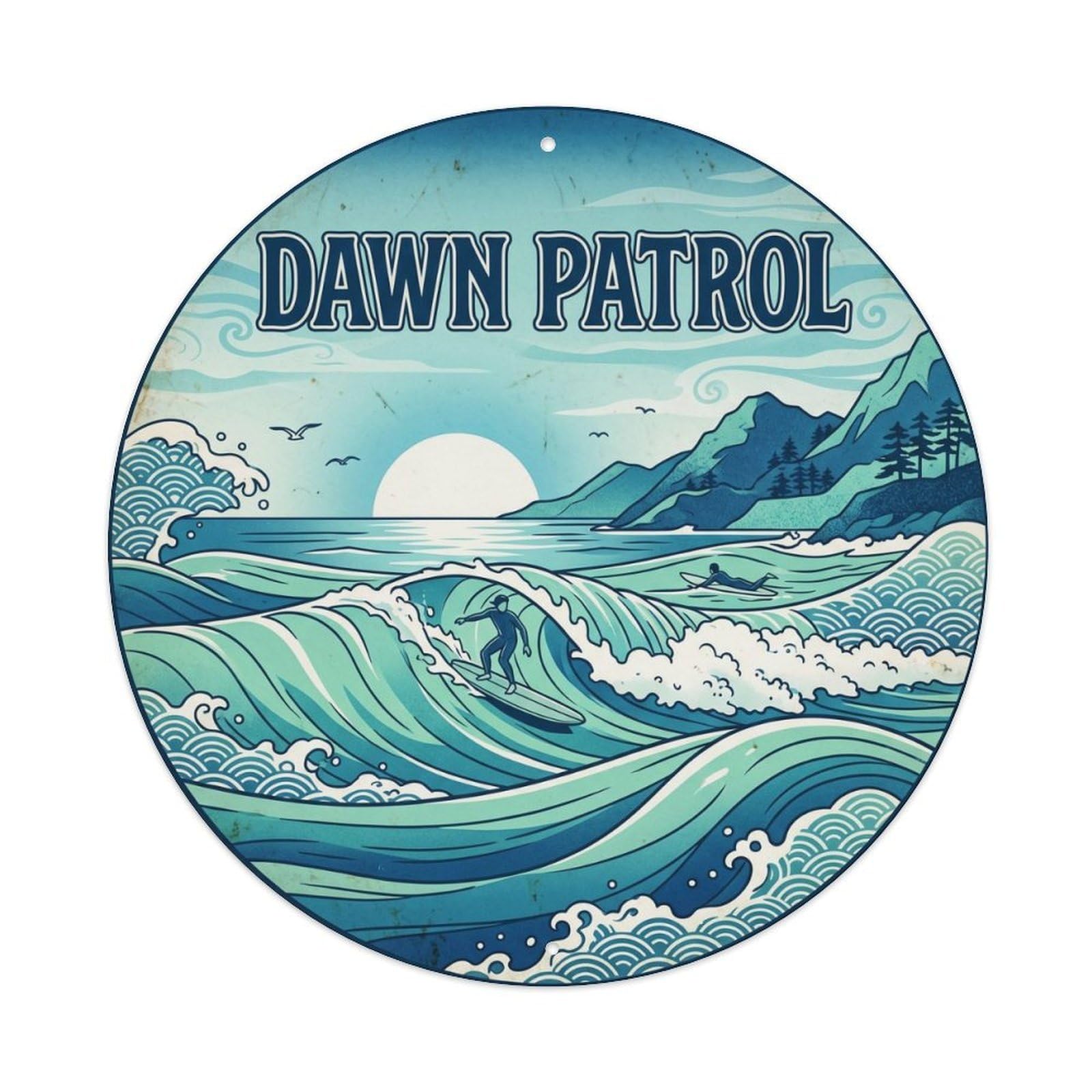 Surf Patrol Hawaii Travel Coast Break Big Metal Tin Sign
