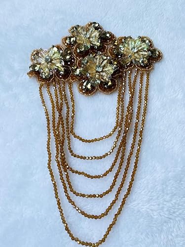 Miniatura 6 de Apliques de diamantes de imitación de flores tridimensionales 3D hechos a mano, cuentas de flecos de cristal, parches de lentejuelas, accesorios