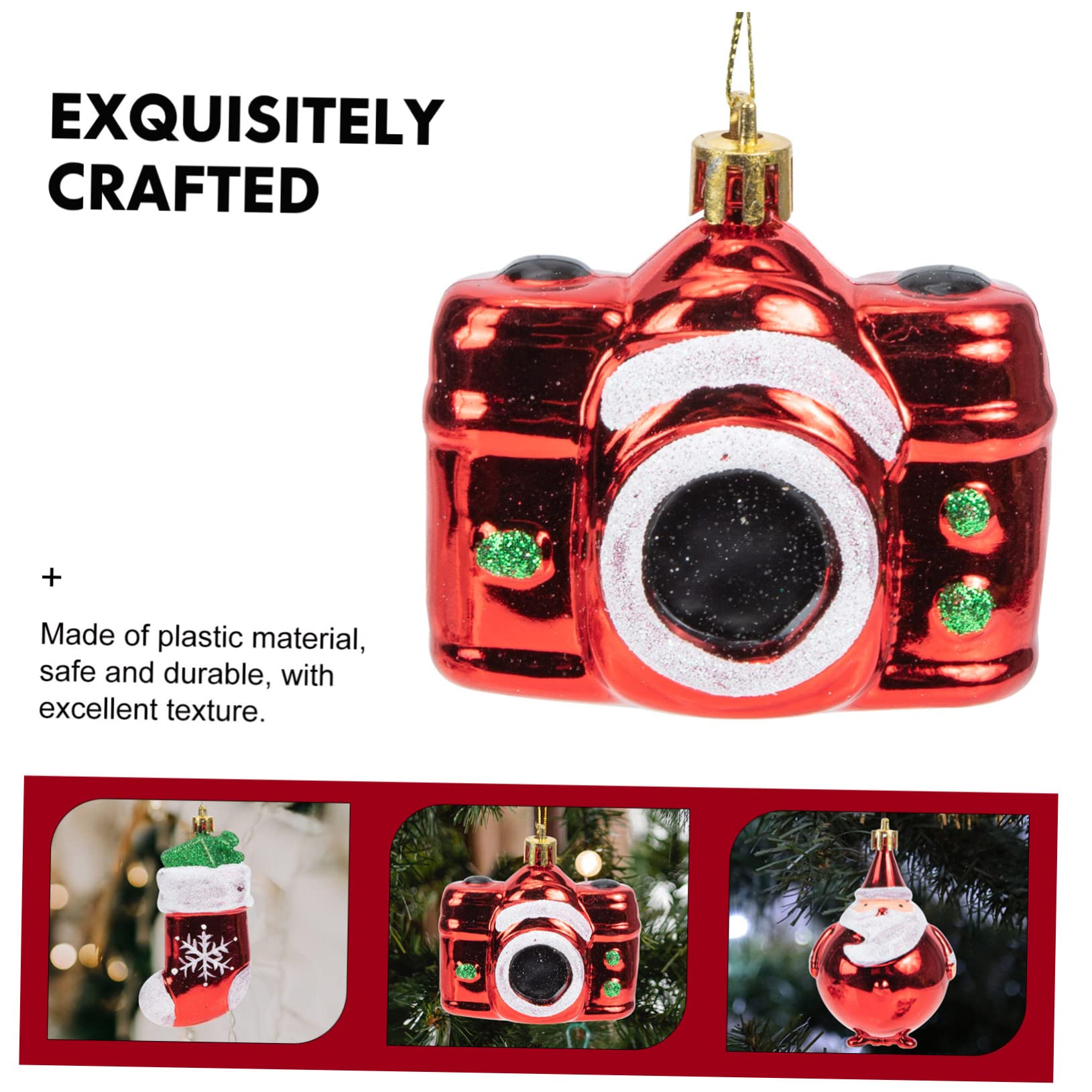 Amosfun Weihnachtskugel 5 Sätze Christbaumschmuck Weihnachtsdeko Weihnachts Party Weihnachtsstiefel Dekorationen Hängende Weihnachtskugeln Weihnachtsbaumschmuck Zum Aufhängen Rote Anhänger 6 Stück * 5
