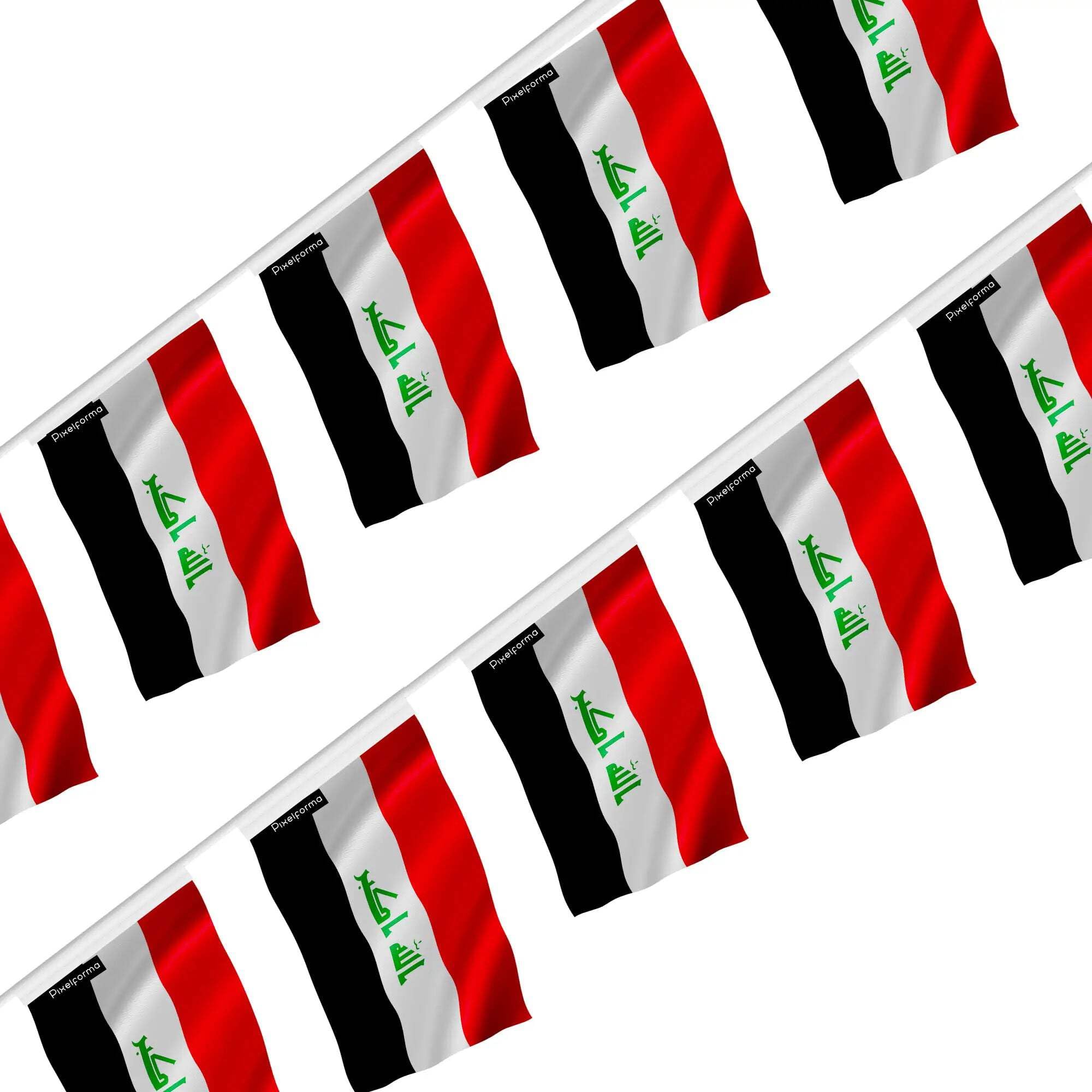 Guirlande drapeau Irak 50 pièces décoration de salle et grand événement