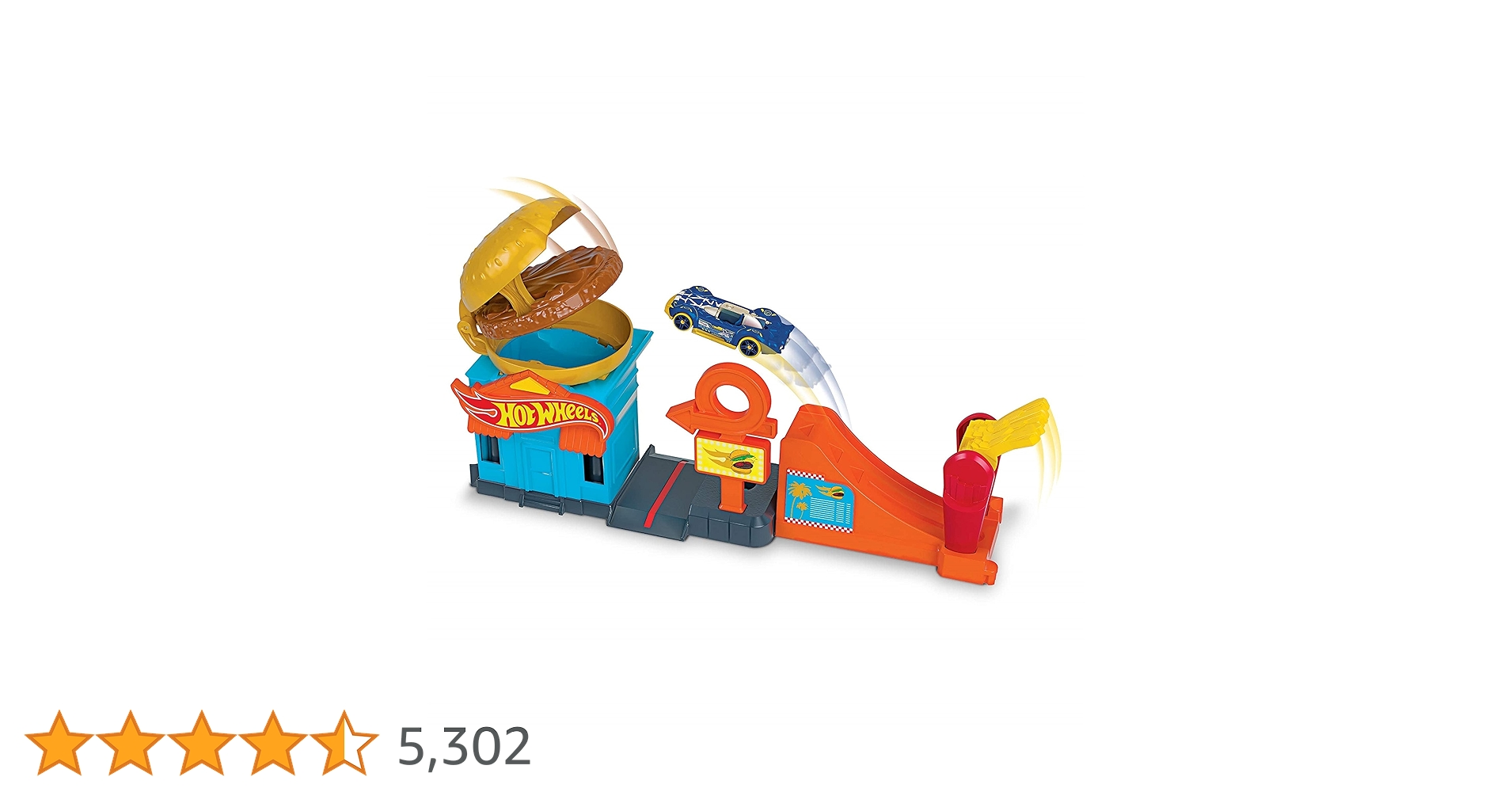 油彩『Burger Set』 Hot Wheels City Downtown Burger Dash, Age Range 3-8 Years
