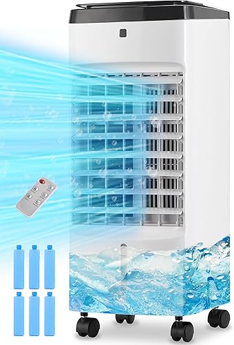 Uthfy Aire acondicionado portátil, enfriador de aire evaporativo 3 en 1, aire acondicionado portátil para habitación, aire acondicionado sin